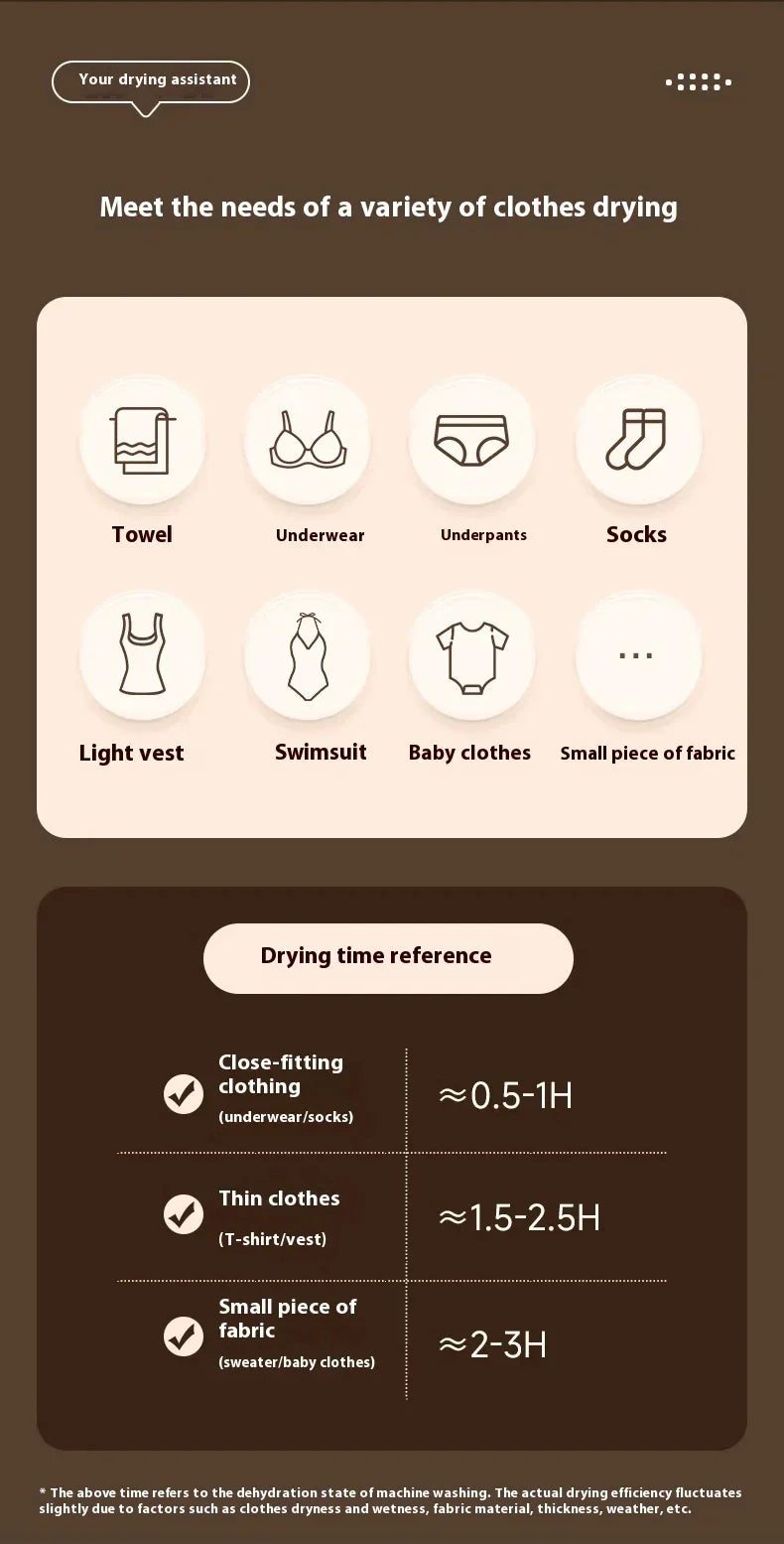 Electric Foldable Clothes Dryer